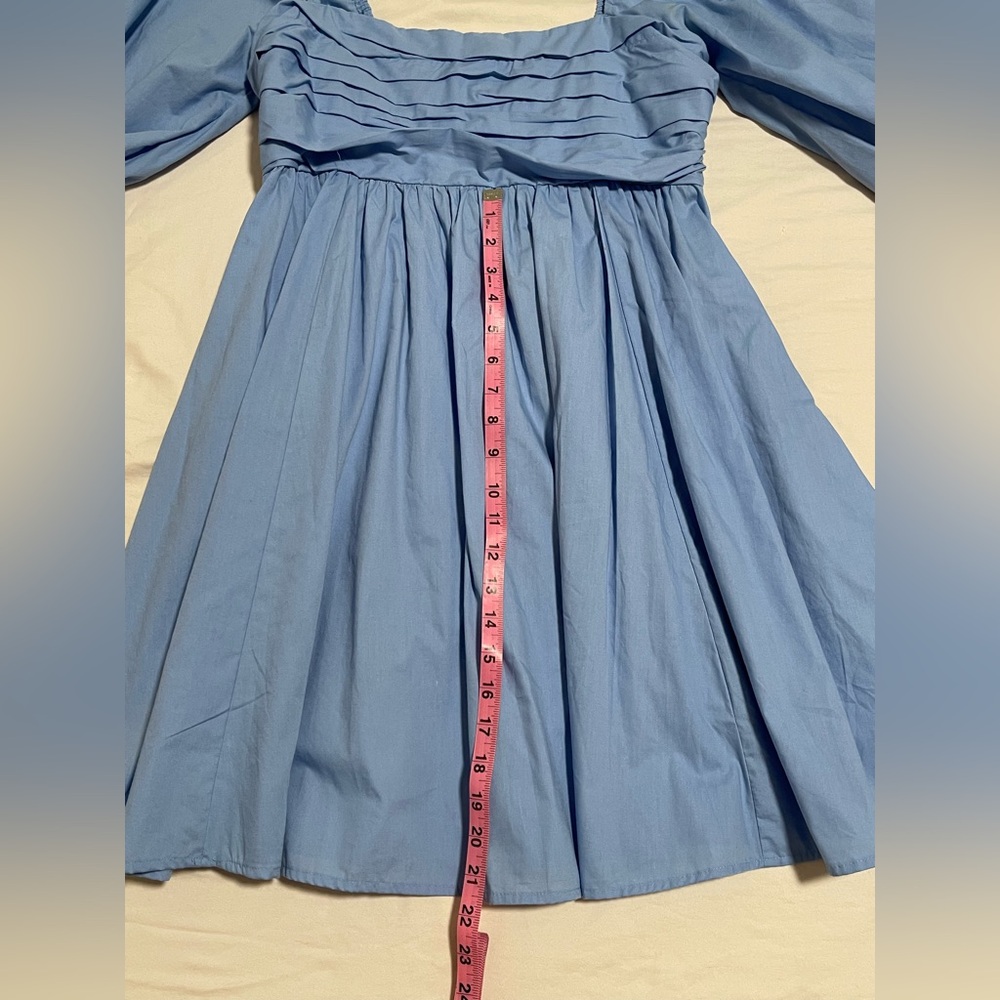 Abercrombie & Fitch Emerson Poplin Puff Sleeve Mini Dress SIZE Medium Tall - Picture 11 of 11